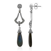 Labradorite Silver Earrings (Annette classic)