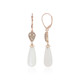 9K White Moonstone Gold Earrings (KM by Juwelo)