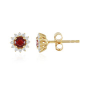 Tanzanian Ruby Silver Earrings