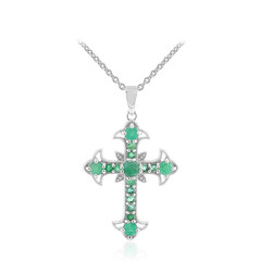 Brazilian Emerald Silver Necklace