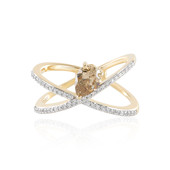 14K Diamond champagne I1 Gold Ring (SUHANA)