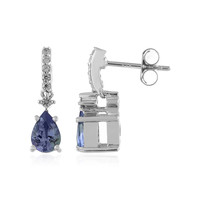 Unheated Tanzanite Silver Earrings