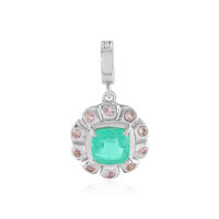 Russian Emerald Silver Pendant