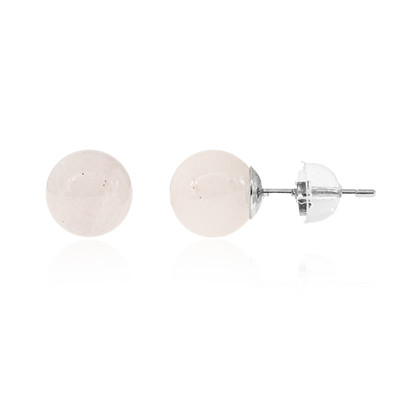 Rose Quartz Silver Earrings