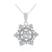 Sky Blue Topaz Silver Necklace