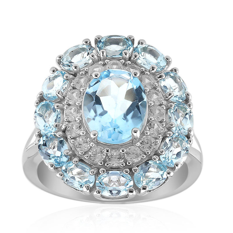 London Blue Topaz & Diamond Ring set in 14k White Gold – To Hold And To Have