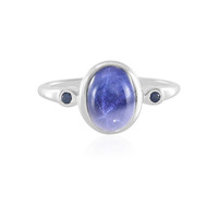 Blue Star Sapphire Silver Ring