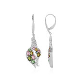 Fancy Tourmaline Silver Earrings