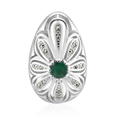 Zambian Emerald Silver Pendant (Annette classic)