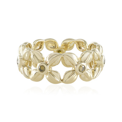 9K I2 Yellow Diamond Gold Ring (de Melo)