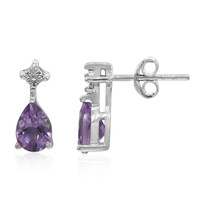 Amethyst Silver Earrings