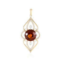 9K Hessonite Garnet Gold Pendant