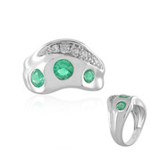 Russian Emerald Silver Ring (de Melo)