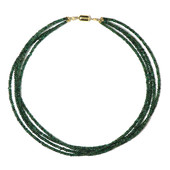 Brazilian Emerald Silver Necklace (Riya)