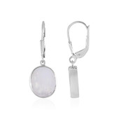 Rainbow Moonstone Silver Earrings