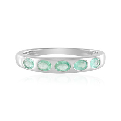 Colombian Emerald Silver Ring