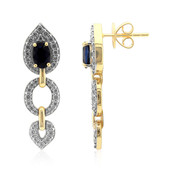 9K Tulear Blue Sapphire Gold Earrings (Remy Rotenier)