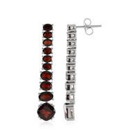 Mozambique Garnet Silver Earrings