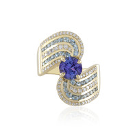 14K AAA Tanzanite Gold Ring (de Melo)