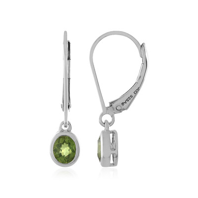 Russian Demantoid Silver Earrings