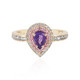 9K Ceylon Purple Sapphire Gold Ring (Adela Gold)