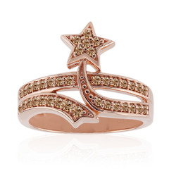 9K SI1 Argyle Rose De France Diamond Gold Ring