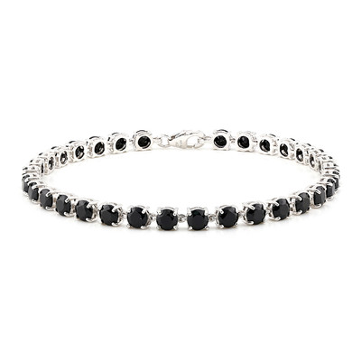 Black Spinel Silver Bracelet