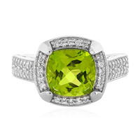 Jilin Peridot Silver Ring