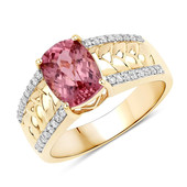 14K AAA Pink Tourmaline Gold Ring (SUHANA)