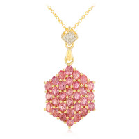 18K Unheated Padparadscha Sapphire Gold Necklace (AMAYANI)