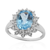 Sky Blue Topaz Silver Ring