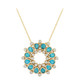 Neon Blue Apatite Silver Necklace (de Melo)