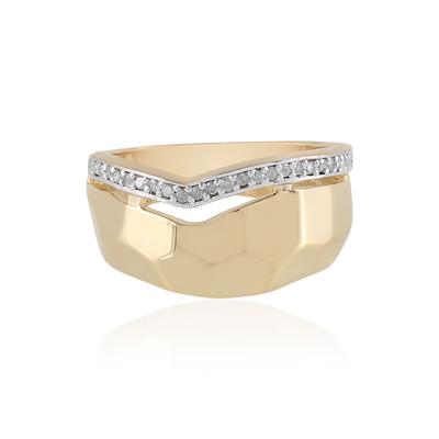 I2 (J) Diamond Silver Ring