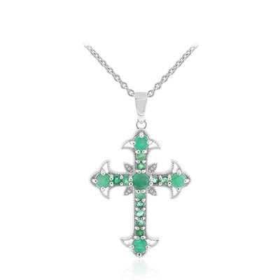 Brazilian Emerald Silver Necklace