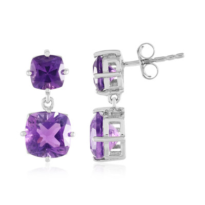 Moroccan Amethyst Silver Earrings