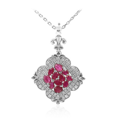 Ruby Silver Necklace (Dallas Prince Designs)
