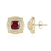 9K Madagascar Ruby Gold Earrings