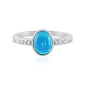 Blue Ethiopian Opal Silver Ring