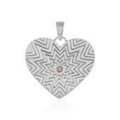 I3 Champagne Diamond Silver Pendant