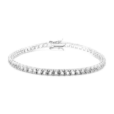 White Topaz Silver Bracelet