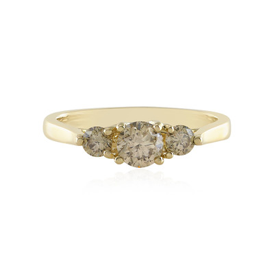 9K I2 Champagne Diamond Gold Ring (de Melo)