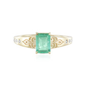 9K Russian Emerald Gold Ring