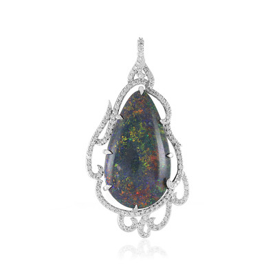 14K Andamooka matrix opal Gold Pendant (AMAYANI)