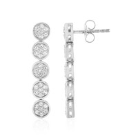 White Topaz Silver Earrings