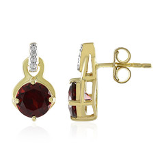 Mozambique Garnet Silver Earrings