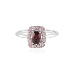 Mahogany Zircon Silver Ring