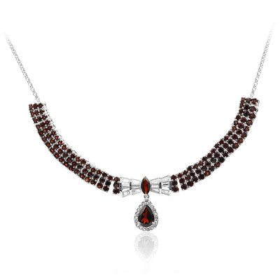 Garnet Silver Necklace