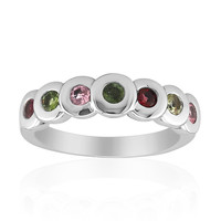 Fancy Tourmaline Silver Ring