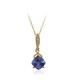 10K AAA Tanzanite Gold Necklace