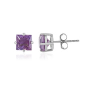 Amethyst Silver Earrings